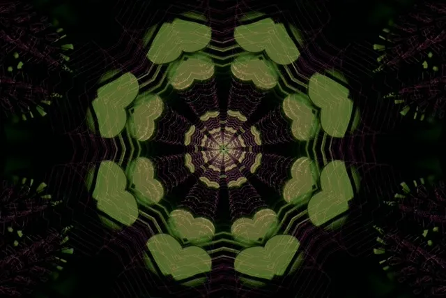 3:2 Surface 60fps Screensaver Neon Tunnel Motion Background Green Purple Rings