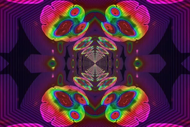 3:2 Surface 60fps Screensaver Neon Tunnel Motion Background Neon Glow