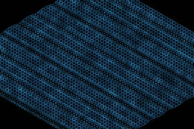 3:2 Surface 60fps Screensaver Neon Tunnel VJ Animation Cyan Geometric Pattern