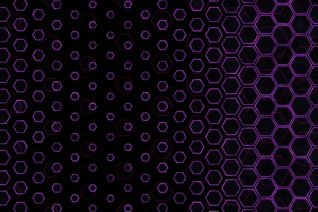 3:2 Surface 60fps Screensaver Neon Tunnel VJ Animation Purple Hex Shapes