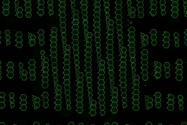 3:2 Surface 60fps Screensaver Neon Tunnel VJ Loop Green Geometric Pattern