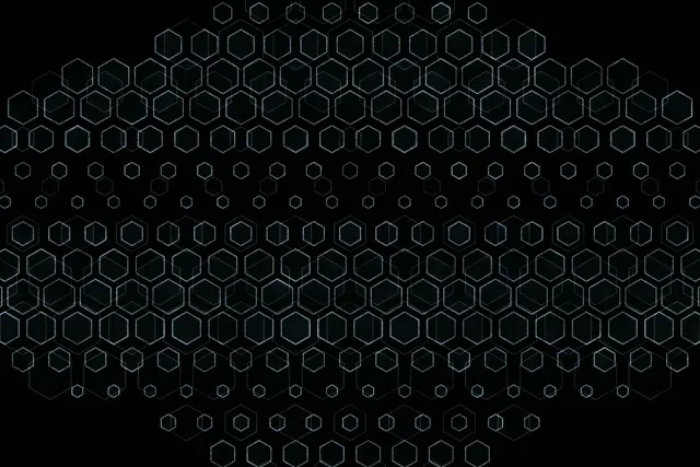 3:2 Surface 60fps Screensaver Neon Tunnel VJ Loop Hexagon Pattern Cyan