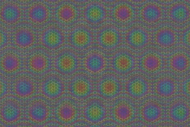 3:2 Surface | 60fps Screensaver: Pulsating Lime Magenta Hexagon Motion Background