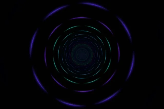3:2 Surface | 60fps Spiral VJ Loop Neon Purple Teal Tunnel Screensaver
