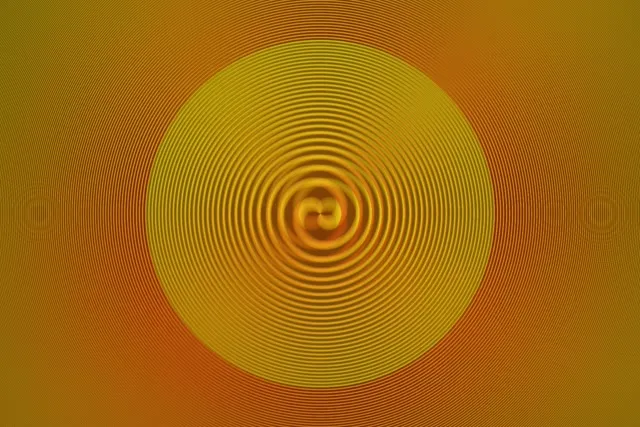 3:2 Surface 60fps Yellow Golden Spiral Vortex Screensaver Animation Loop