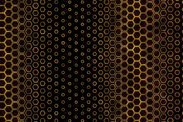 3:2 Surface Golden Hexagon Tunnel 60fps Screensaver | Motion