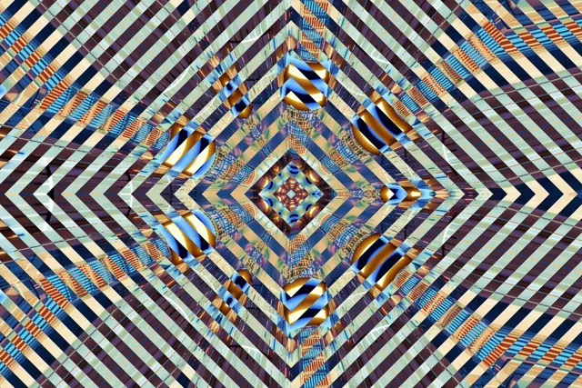 3:2 Surface Neon Tunnel Striped Diamond Vortex 60fps Screensaver VJ Loop