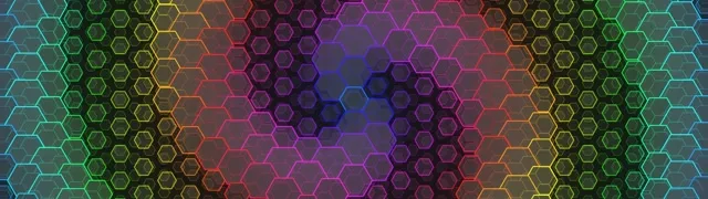 32:9 Super Ultrawide | 60fps Flowing Violet Blue Hexagon Screensaver Background Edits