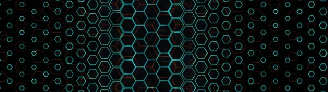 32:9 Super Ultrawide 60FPS Hexagon Grid VJ Screensaver | Neon