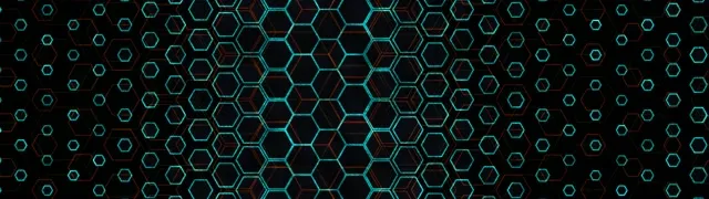 32:9 Super Ultrawide 60FPS Hexagon Mesh Screensaver | Cyan Motion VJ Loop
