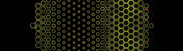 32:9 Super Ultrawide 60fps Hexagon Screensaver Motion Background Yellow