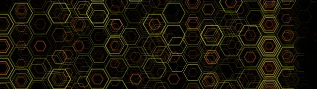 32:9 Super Ultrawide | 60fps Hexagon Screensaver - Neon VJ Loop Yellow Green Red Abstract