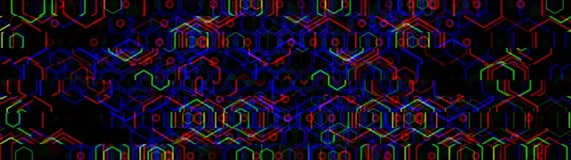 32:9 Super Ultrawide | 60fps Neon Hexagon Screensaver VJ Loop