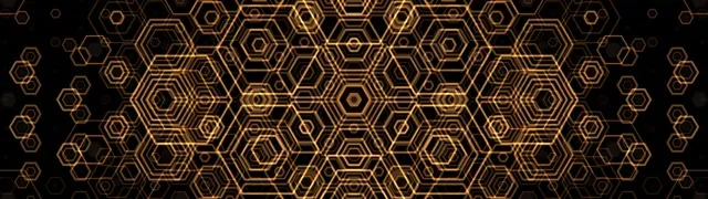 32:9 Super Ultrawide 60fps Screensaver Hexagon Vj Animation Gold Neon