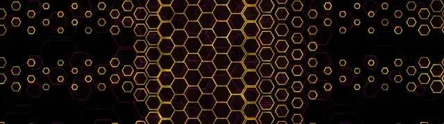 32:9 Super Ultrawide 60fps Screensaver Neon Tunnel VJ Loop Golden Hexagon