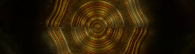 32:9 Superultrawide 60fps Screensaver Neon Tunnel Golden Geometric Vortex VJ Footage