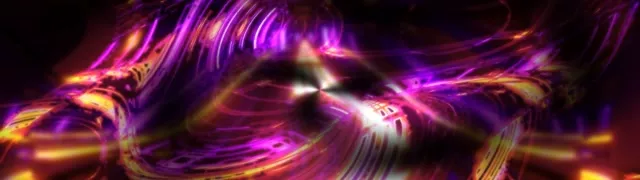 32:9 SuperWide 60fps Screensaver Neon Tunnel Flowing Pink Yellow Ribbons VJ Footage