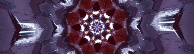 32:9 Ultrawide Neon Tunnel Kaleidoscope 60fps VJ Loop Screensaver