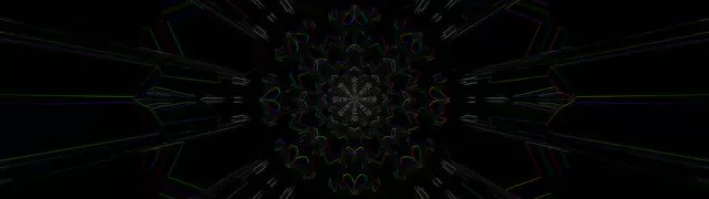 32:9 Ultrawide Neon Tunnel Spiraling Kaleidoscope VJ Loop 60fps Screensaver