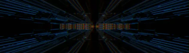 32:9 Ultrawide Neon Tunnel VJ Loop 60fps Geometric Vortex Screensaver