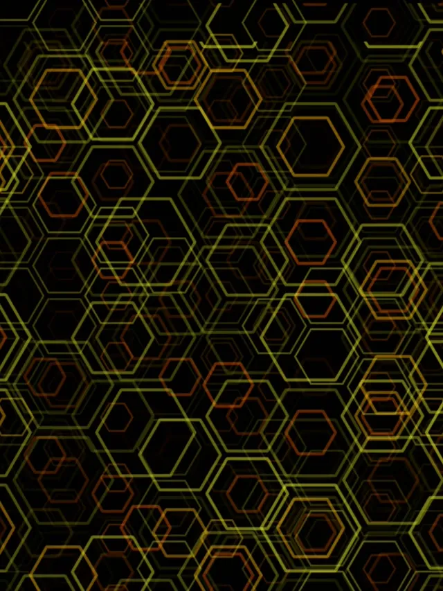 3:4 iPad Portrait 60FPS Hexagon Kaleidoscope Motion Background Screensaver