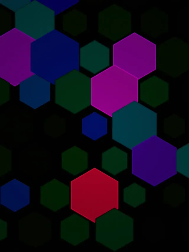 3:4 iPad Portrait | 60fps Hexagon Screensaver | Background for Edits