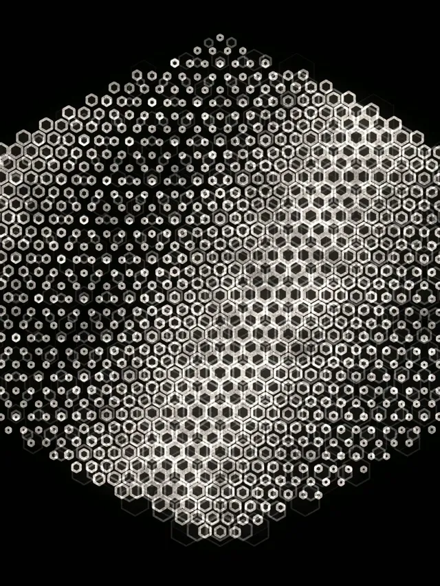 3:4 iPad Portrait 60FPS Hexagon Screensaver VJ Loop Neon