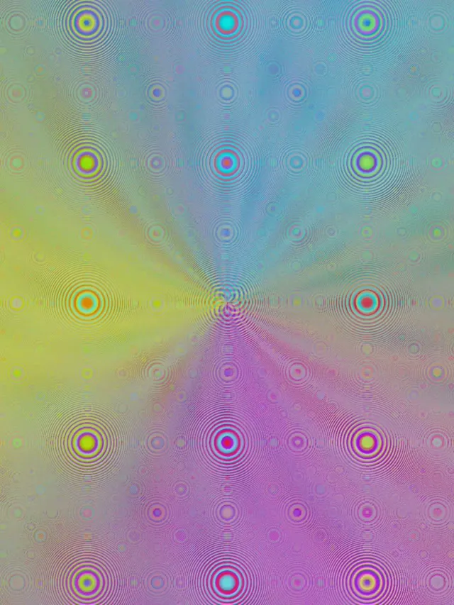 3:4 iPad Portrait | 60FPS Hypnotic Coral Teal Spiraling Rings VJ Animation Screensaver