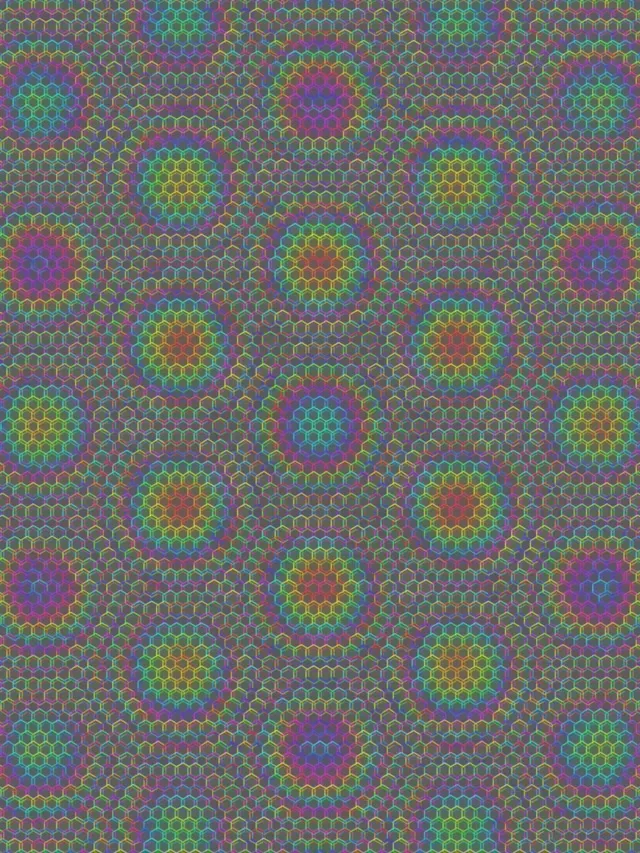 3:4 iPad Portrait | 60fps Luminous Violet Chartreuse Fractal Screensaver Background for Edits