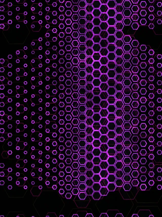 3:4 iPad Portrait | 60fps Neon Hex Spiral Screensaver Live Wallpaper Loop