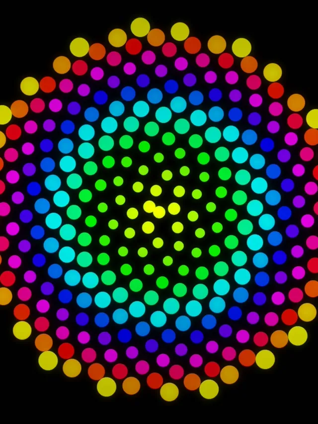 3:4 iPad Portrait | 60fps Neon Hexagon Kaleidoscope Background for Edits Screensaver