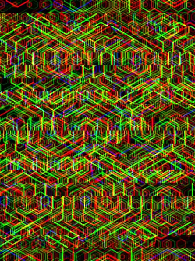 3:4 iPad Portrait 60fps Neon Hexagon Kaleidoscope Background for Edits Screensaver