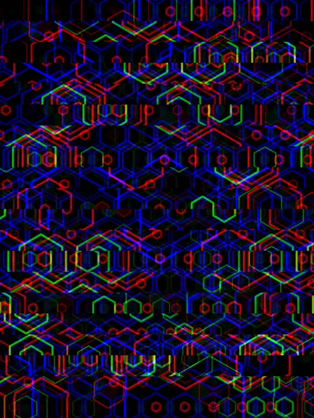 3:4 iPad Portrait | 60fps Neon Hexagon Screensaver Motion Background