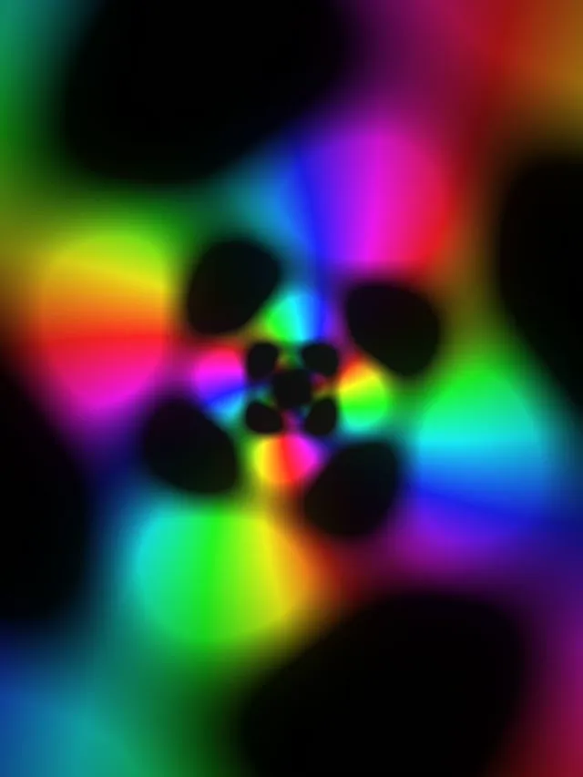 3:4 iPad Portrait 60fps Neon Kaleidoscope Screensaver Background Rainbow Hex