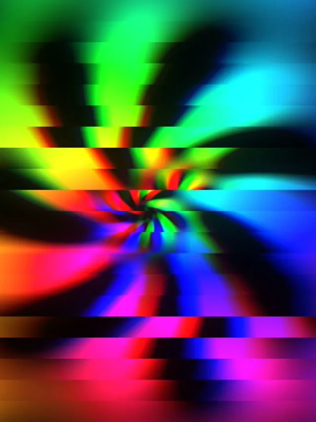 3:4 iPad Portrait | 60fps Neon Kaleidoscope Screensaver VJ Animation Colorful Vortex