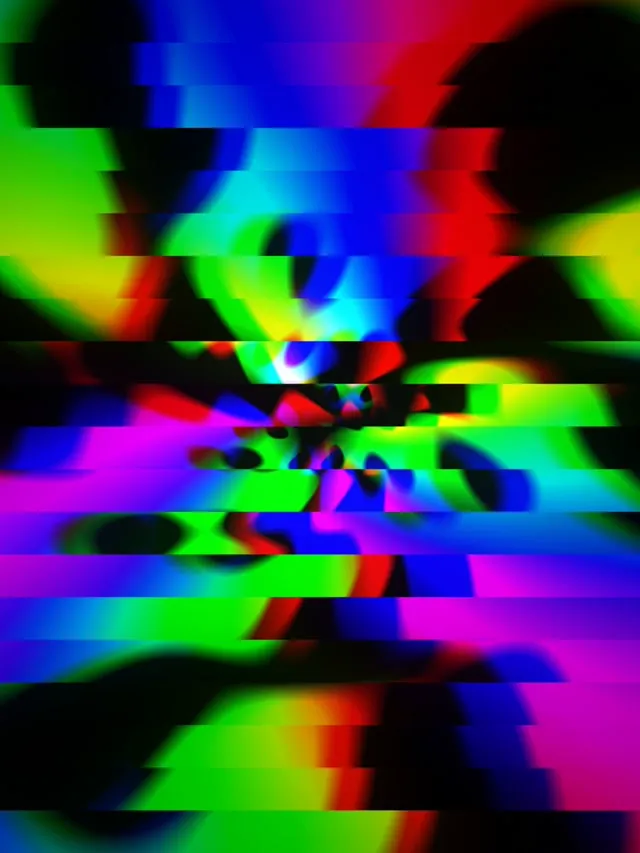 3:4 iPad Portrait 60fps Neon Kaleidoscope Screensaver VJ Loop Trippy Colors