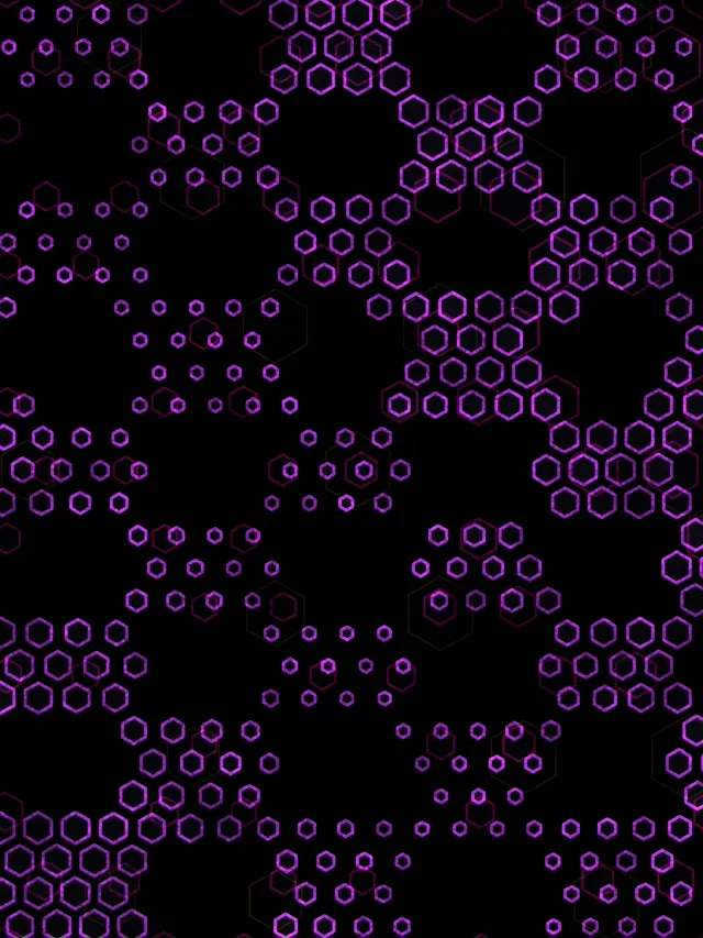 3:4 iPad Portrait 60fps Screensaver Neon Tunnel Live Wallpaper Purple Shapes