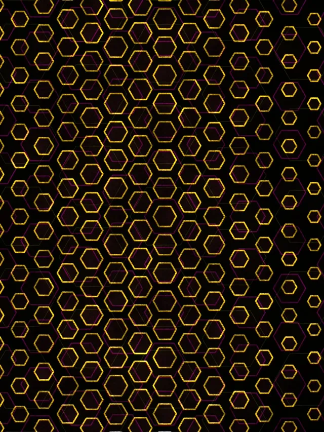 3:4 iPad Portrait 60fps Screensaver Neon Tunnel Motion Background Gold Neon Grid