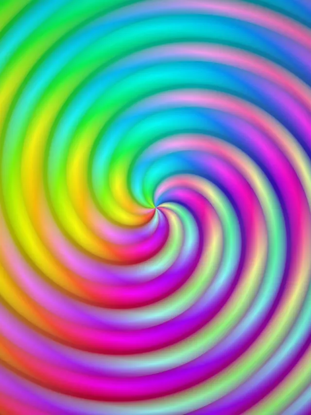 3:4 iPad Portrait 60fps Screensaver Neon Tunnel Spiral VJ Animation Neon Colors