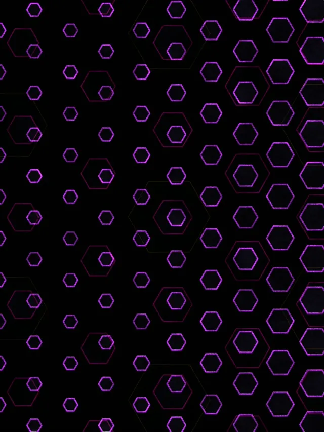 3:4 iPad Portrait 60FPS Screensaver Neon Tunnel VJ Animation Purple Hexagons