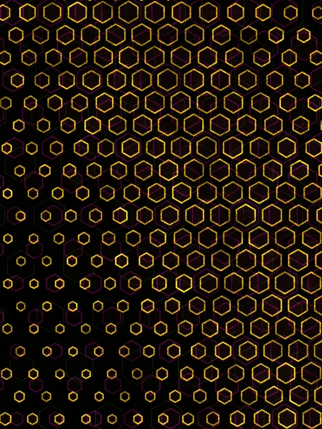 3:4 iPad Portrait 60fps Screensaver Neon Tunnel Vj Loop Golden Shapes