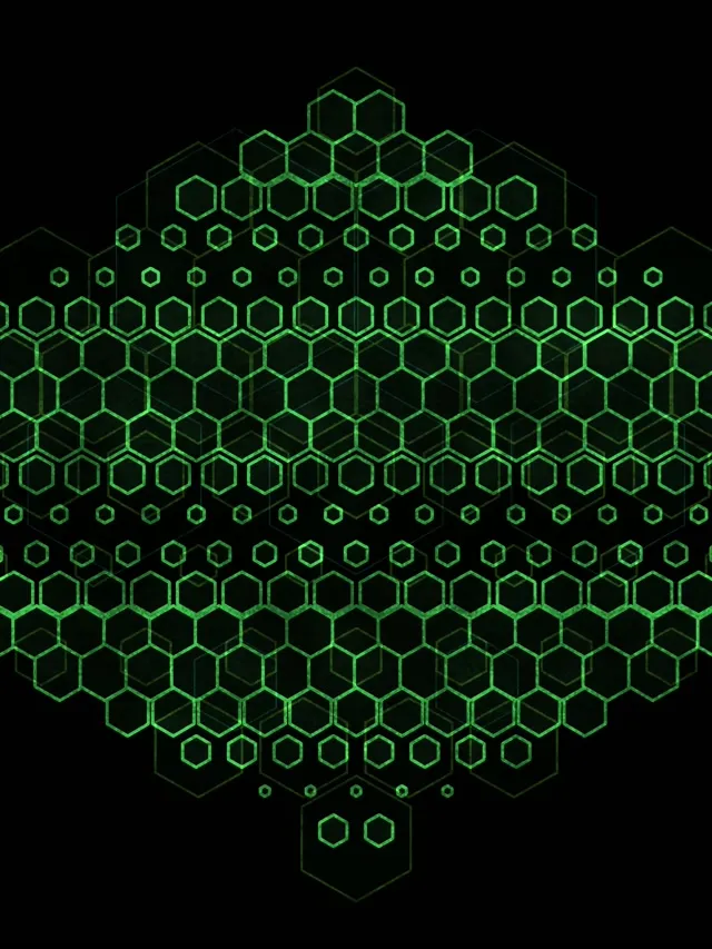 3:4 iPad Portrait 60fps Screensaver Neon Tunnel VJ Loop Green Geometric Shapes