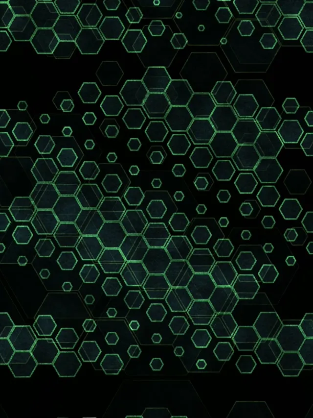 3:4 iPad Portrait 60fps Screensaver Neon Tunnel VJ Loop Green Hexagon