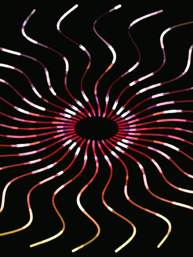 3:4 iPad Portrait 60fps Screensaver Neon Tunnel VJ Loop Red Glow