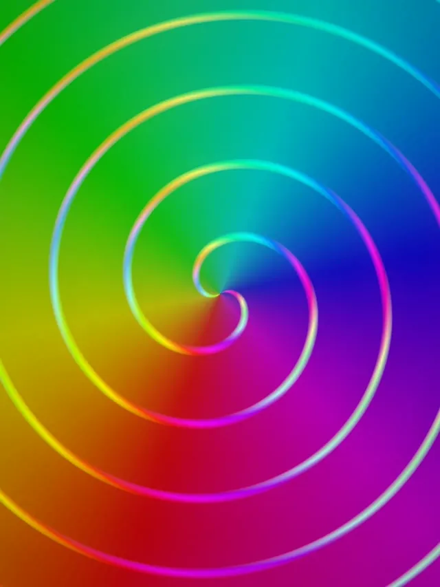3:4 iPad Portrait 60fps Spiral Neon Screensaver - Live Wallpaper VJ