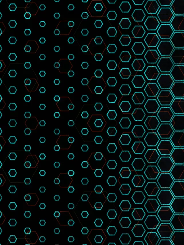 3:4 iPad Portrait 60fps Teal Honeycomb Pattern Screensaver Background