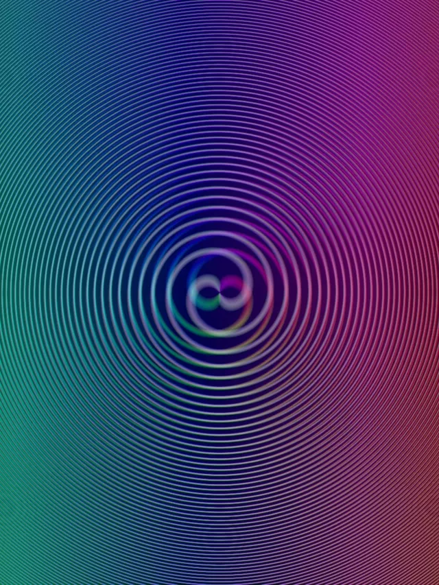 3:4 iPad Portrait Flowing Ruby Aquamarine Pulsing Rings Live Wallpaper 60FPS