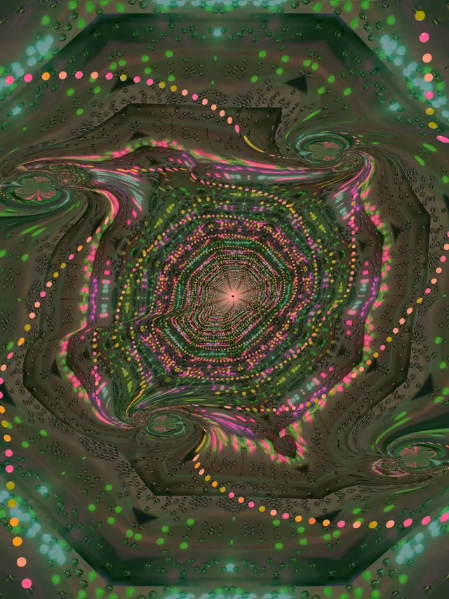 3:4 Phone 60fps Screensaver Neon Tunnel Hypnotic Colorful Spiral VJ Animation