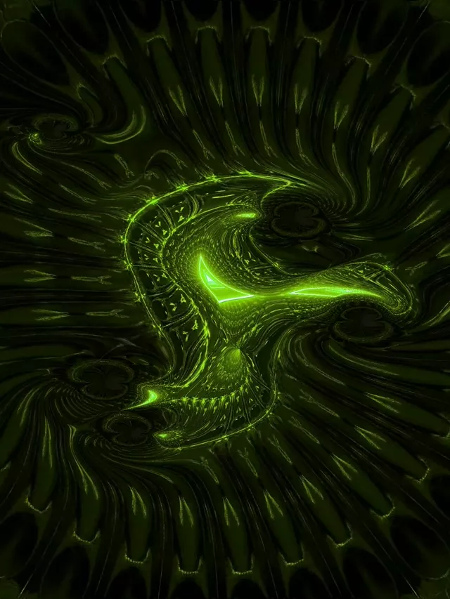 3:4 Vertical 60fps Neon Tunnel Screensaver - Electric Lime Vortex Loopable Video