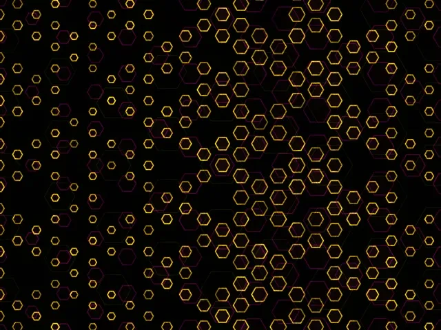 4:3 Classic 60FPS Golden Hexagon Pattern Screensaver Live Wallpaper